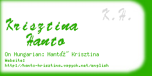 krisztina hanto business card